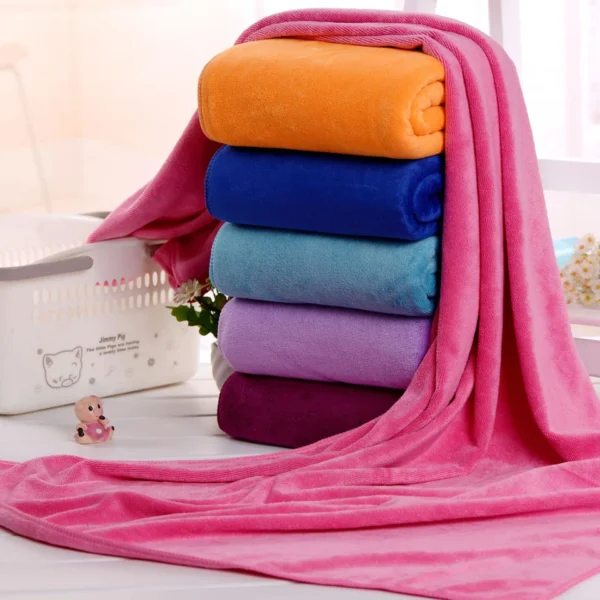 Microfiber Bath Dry Hair Towel Soft Thickened Household Car Cleaning Sports Towel Absorbent Barber Beauty Salons Towels - Image 3