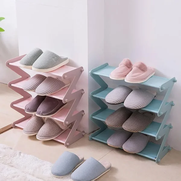 1 set - home simple multi-layer space saving X-shaped shoe rack, multi-functional combination shoe cabinet, storage cabinet - Image 3