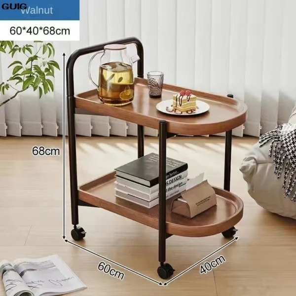 GUIG Double Side Several Home With Wheeled Shelving Sofa Side Several Bedroom Table Living Room Removable Trolley End Table Hot - Image 5