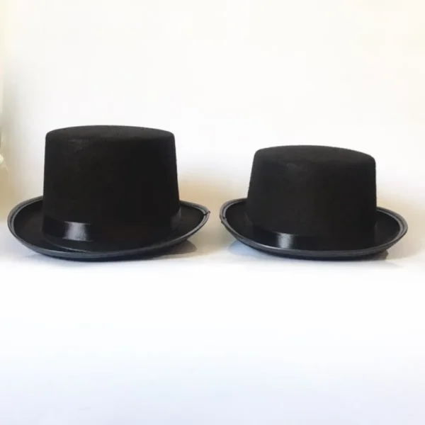 Collapsible Deluxe Black Top Hat Kids Adult Magician Hat Jazz Hat Stage Performances Fashion Party Costume Gentleman Hat - Image 5