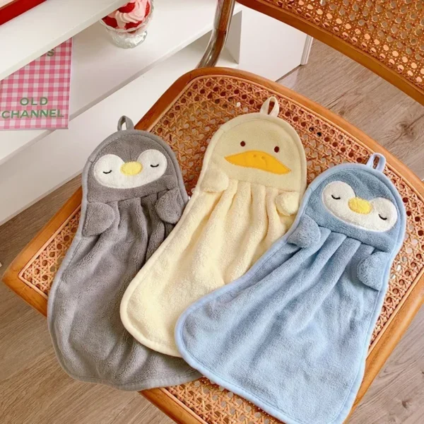 Hand Towels Bathroom Microfiber Towel Baby Wipes Extra Thick Coral Velvet Handkerchief Children's Cartoon Animal Absorbent Towel - Image 2