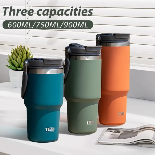 Stainless Steel Thermos Bottle Tyeso Coffee Cup Portable Insulation Cold And Hot Travel Fitness Mug Leakproof Vacuum Flask - Image 2