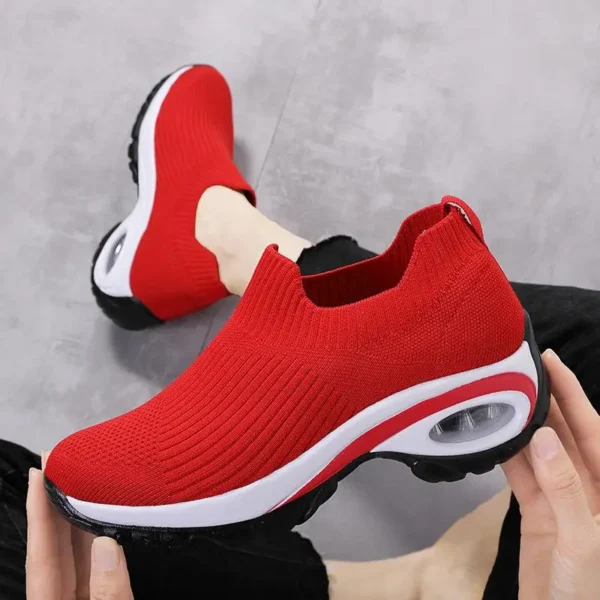 2024 summer New Women Fashion Casual Sport Shoes Wedge Platform Sneakers  Ladies Breathable  Vulcanized Shoes - Image 2