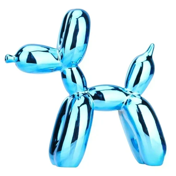 Balloon Dog Home Decor Animals Figurine Resin Cute Shiny Shape Statue Art Sculpture Craftwork with Antiskid Mat Lucky - Image 6