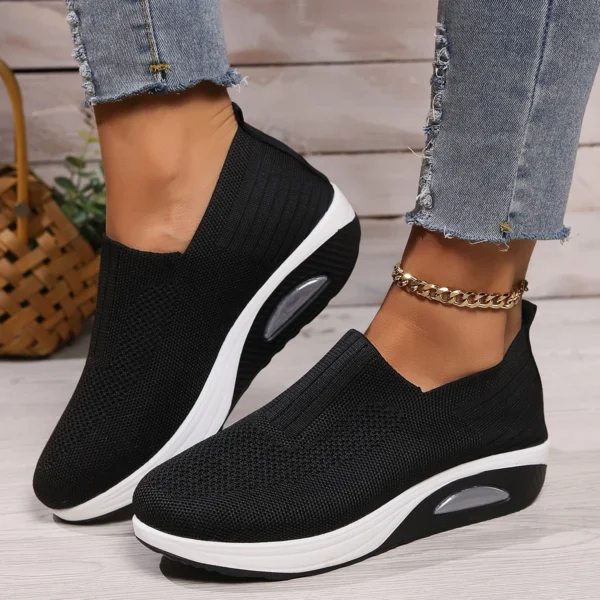 Fashion Socks Women Shoes Summer Lace-up Breathable Mesh Sneakers Fashion Casual Shoes Women's Soft Soles Non-slip Women's Shoes - Image 2