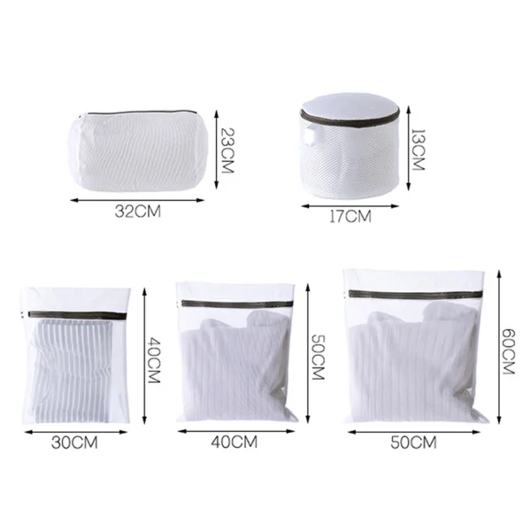 2/3/5PCS Mesh Nylon Clothing Storage Bag Anti Deformation Pants Sweater Special Washing Bag Wool Travel Packaging Bag - Image 5