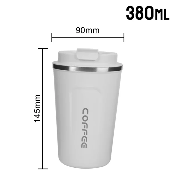 Thermo Cafe Coffee Mug Car Thermos Mug 380/510ML Leak_Proof Travel Thermo Cup for Tea Water Coffee Double Stainless Steel - Image 3