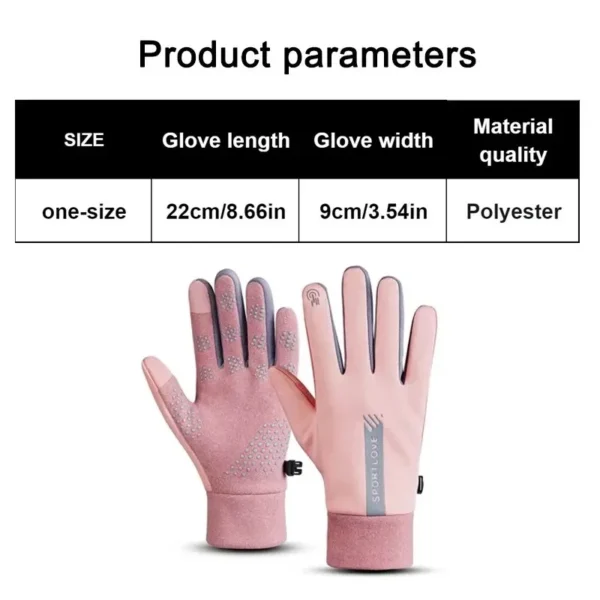 Winter Gloves Women Cycling Bike Thermal Fleece Cold Resistance Wind Waterproof Bicycle Warm Outdoor Running Skiing Mittens - Image 4