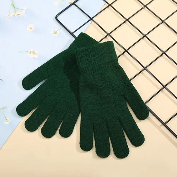 Winter Knitted Gloves Men Women Touch Screen Cold-proof Warm Full Finger Gloves Korean Style All-match Cycling Wool Gloves - Image 3