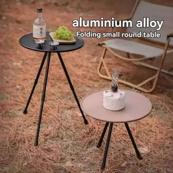 Outdoor Small round Table Camping Leisure Ultra Lightweight Portable Picnic Garden Table, Coffee Table, Tea Table, Dining Table - Image 2