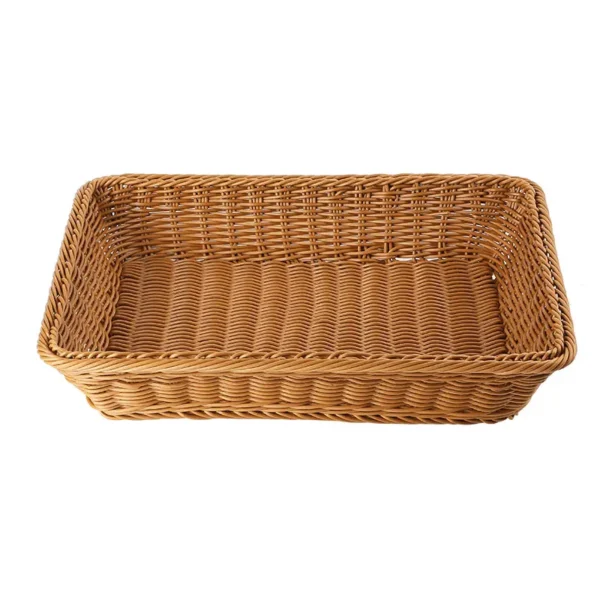 Cotton Rope Products Storage Frame Basket Imitation Rattan Iron Wire Woven Desktop Toy Kitchen Storage Basket - Image 6