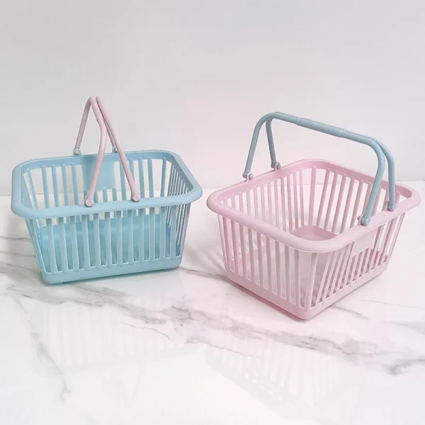 2 Pack Storage Basket with Handle for Washing Vegetables and Fruits, Quick Draining Basket with Non-slip Bottom - Image 4