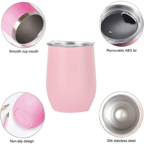 Eggshell Cup Plastic Sprayed 304 Stainless Steel Red Wine Mug Keep Cold Egg Cup Insulated Mug Coffee Mug - Image 2