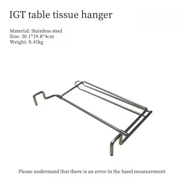 Camping IGT Table Accessories Stainless Steel Hanging Rack 0.5 Unit Shelf Garbage Bag Hook Table Side Hanger Paper Towel Rack - Image 4