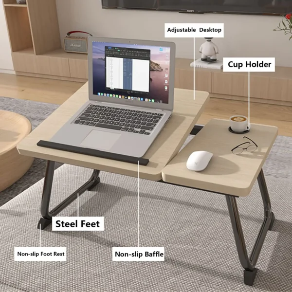 Adjustable Bed Table Computer Desk Foldable Night Table pliante for Home Reading Laptop Computer Desk Dormitory Student Table - Image 2