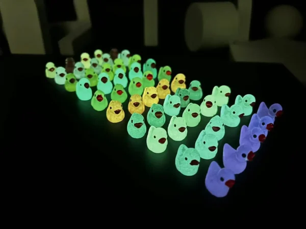 50PCS Luminous Mini Ducks Moss Microlandscape Miniature Duck Figurines Fairy Garden Accessories Home Decor Glow in The Dark - Image 4