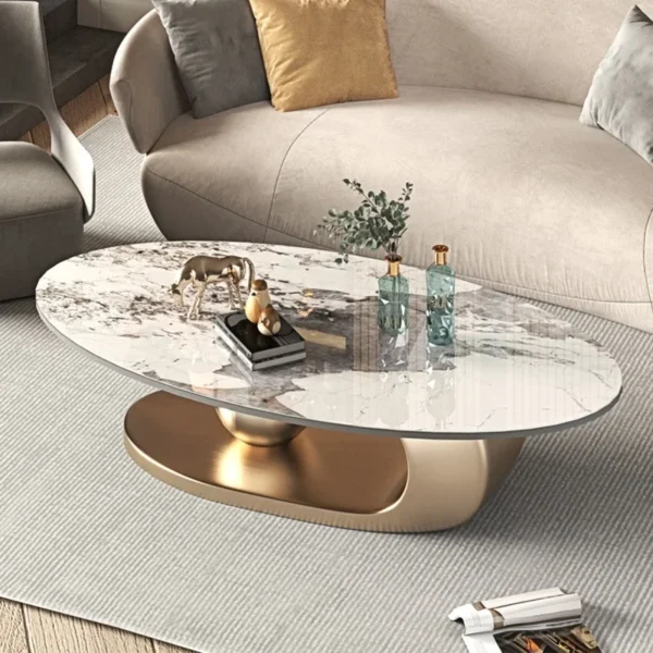 Nordic Living Room Coffee Tables Modern Design Decor Oval Coffee Tables Minimalist Mesa De Centro De Sala Home Furniture - Image 2