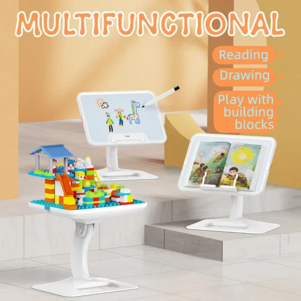 Oatsbasf Bed Laptop Table Computer Desk Table Book Bracket Tablet Stand Reading Desk Parent-Children Playing Bluding Blocks Toys