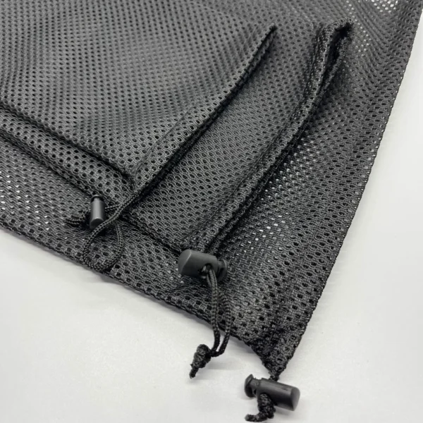 1pc Mesh Bag, Mesh Storage Bag, Polyester Bundle Pocket, Black Mesh Bag, Drawstring Mesh Bag, Drawstring Toy Bag - Image 2