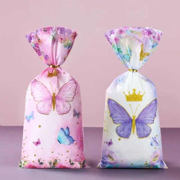 25/50/100pcs Candy Bags Gift Packing Bags Biscuit Butterfly Birthday Party Decorations Gift Candy Bag Baby Shower Party Supplies - Image 5