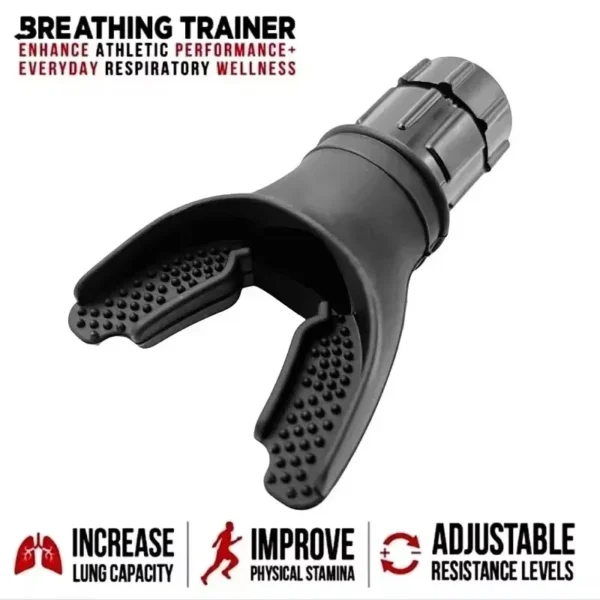 Breathing Exercise For Lungs Portable Breath Fitness Exerciser Device Endurance Workout Device With Adjustable Resistances - Image 2