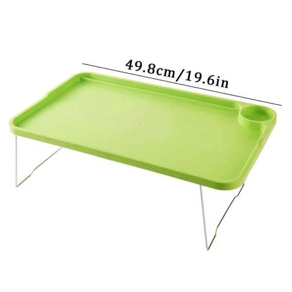 Breakfast Bed Tray Multi-Function Cup Holder with Stand Foldable Lap Desk Bed Table Laptop Bed Desk - Image 6