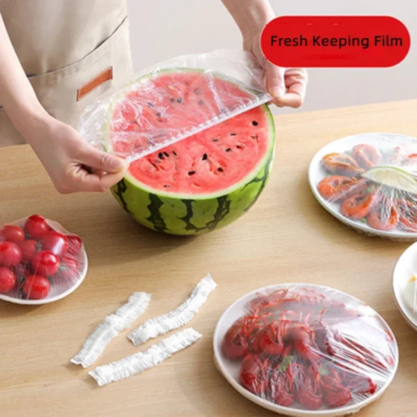 100/50/20pcs Disposable Food Cover Food Grade Fruit Vegetable Storage Bag Elastic Plastic Bag Bowl Cup Kitchen Fresh Keeping Bag - Image 3