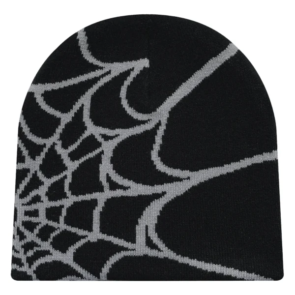 Four Seasons Men's And Women's Universal Y2K Knit Hat Spider Web Riding Outdoor Sports Fashion Hat - Image 5