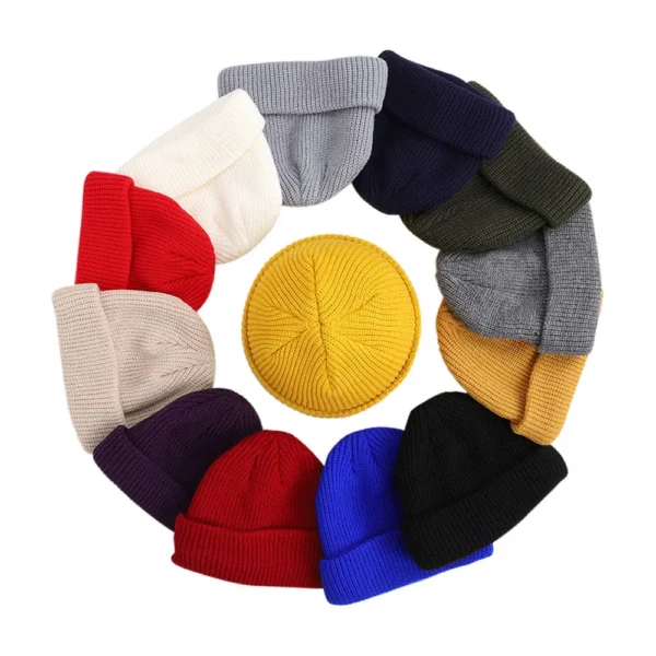 Winter Warm Beanies Casual Short Thread Hip Hop Hat Adult Men  Female Wool Knitted Skull Cap Elastic  Unisex - Image 2