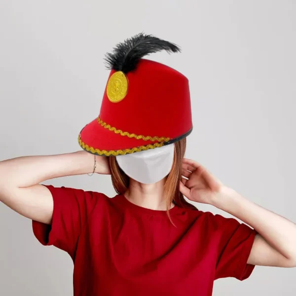 Marching Band Hat Novelty Stylish Band Major Hat Drum Major Hat for Stage Performance Christmas Role Play Cosplay Dress up - Image 3