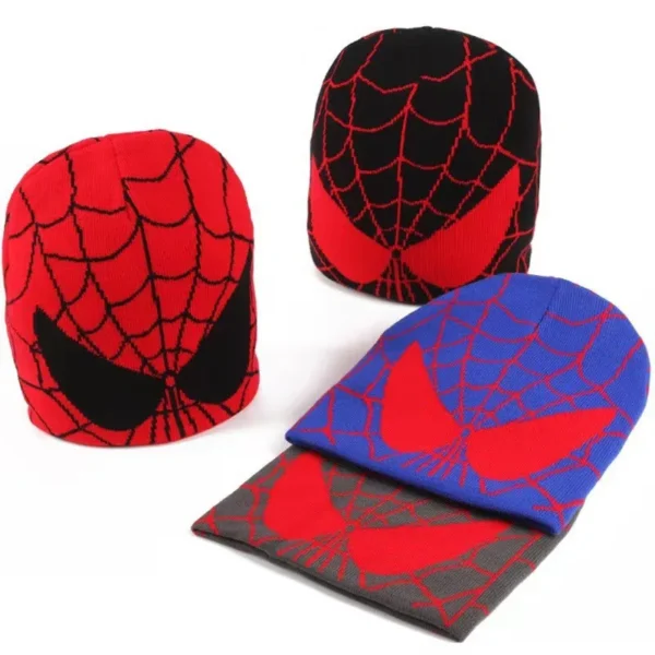 New Cartoon Spider Embroidered Beanies Hat Men Winter Autunm Warm Knitted Bonnet Cap Soft Wool  Beanies Caps Boys Gifts ?