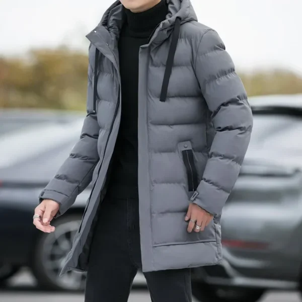 2021 Winter Men's Fashion Casual Thickened Cotton Coat Korean Style Business Slims Smooths Your Silhouette Cotton-Padded Coat