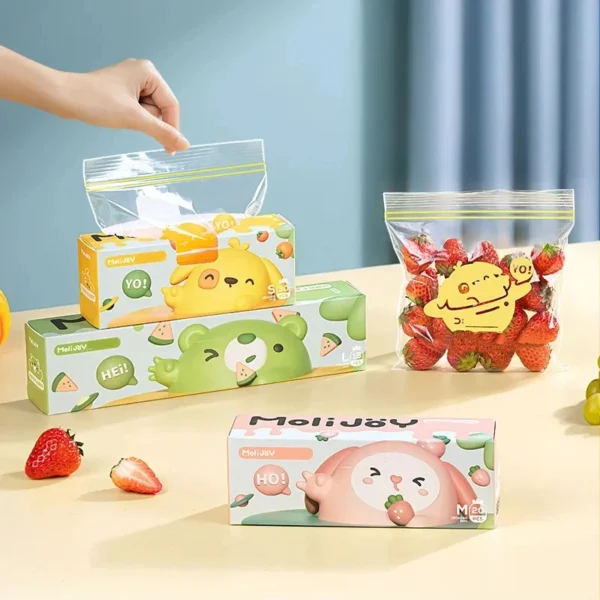 15/20/30Pcs Fresh Keeping Bag For Vegetable Fruit Storage Kitchen Food Freezing Preservation Zipper Sealed Bags