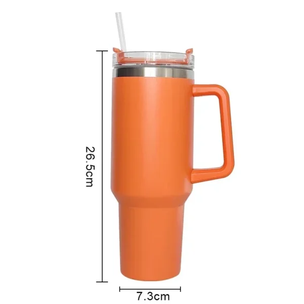 40oz Mug Tumbler With Handle Insulated Tumbler With Lids Straw Stainless Steel Coffee Tumbler Termos Cup for Travel Thermal Mug - Image 5