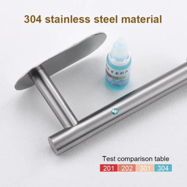 Adhesive Toilet Paper Holder Stainless Steel Wall Mount Kitchen Roll Towel Rack Napkin Dispenser Absorbent Stand Tissue Hanger - Image 5