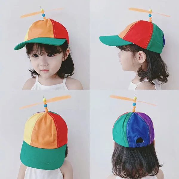 Rainbow Bamboo Dragonfly Baseball Cap Funny Helicopter Propeller Adventure Dad Hat Snapback Hat For Adult Kids Boys Girls - Image 5