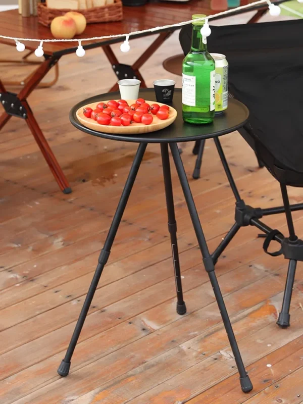 Portable Camping Round Table Adjustable Folding Liftable Mini Table Ultralight Brazier Table for Picnic Garden Camping Furniture - Image 6