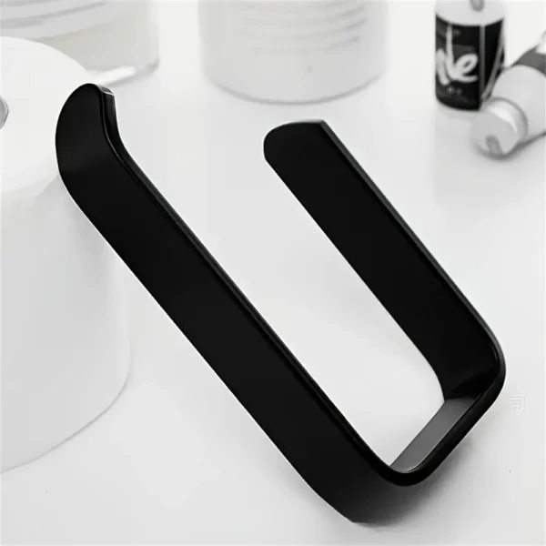 1pc Wall Mounted Toilet Paper Holder No Punching Tissue Towel Roll Bathroom Towel Rack Bathroom Accessories Material Plastic