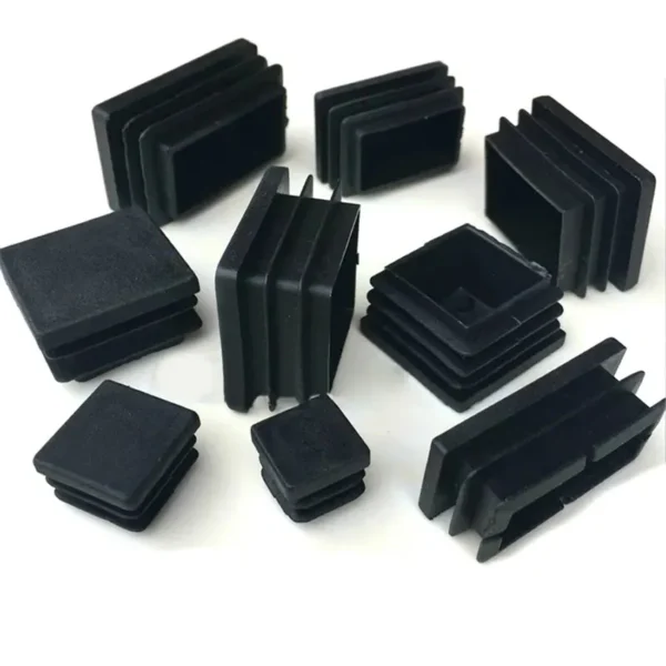 10Pcs Square Plastic Black Blanking End Cap Floor Protector Tube Pipe Insert Plug Bung Furniture Feet Pads Leg Covers - Image 5