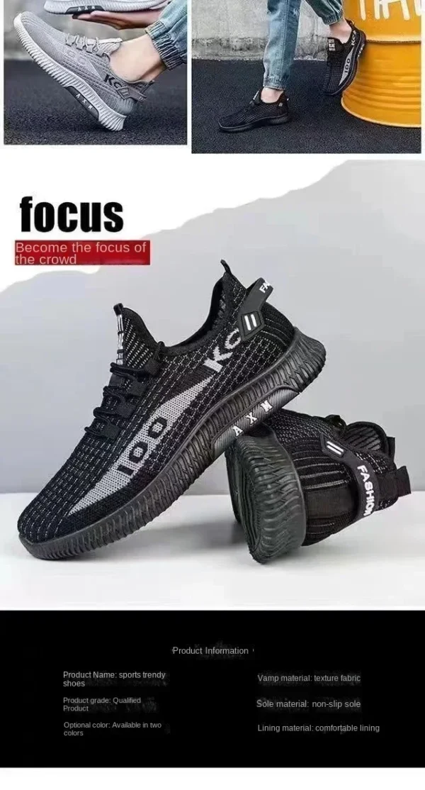 Spring Lightweight Deodorant Men's Shoes Breathable Mesh Sneakers Comfortable Trendy Versatile Shoes Men - Image 6