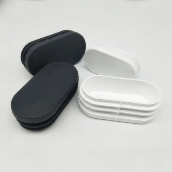 Oval Oblong Tubes End Caps Black/White Blanking Plugs Pipe Inserts Table Feet Chair Plastic Dust Plug Furniture Accessories - Image 2