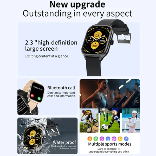 Smart Watch GTS Men Women 1.77 Full Touch Screen Sports Fitness Watch Bluetooth Call Android Phone Digital Multidial Smartwatch - Image 2