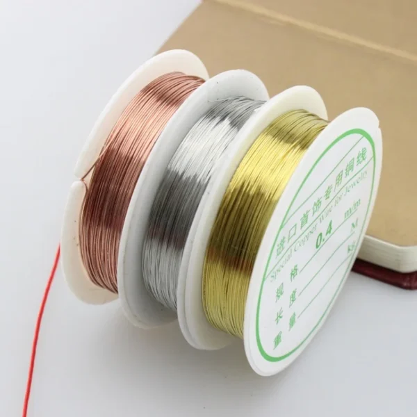 1 Roll 0.2/0.3/0.4/ 0.5/ 0.6/0.8mm Sturdy Copper Wire DIY Beading Wire Bracelet Necklace Jewelry Making Accessories Cords Thread - Image 4