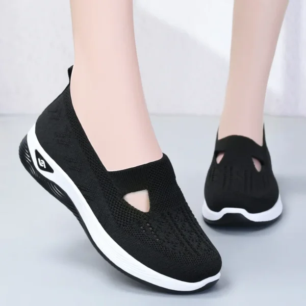 Summer New Comfort Casual Women's Shoes Fashion Soft Sole Breathable Hollow Out Flat Shoes for Women Zapatos De Mujer - Image 2