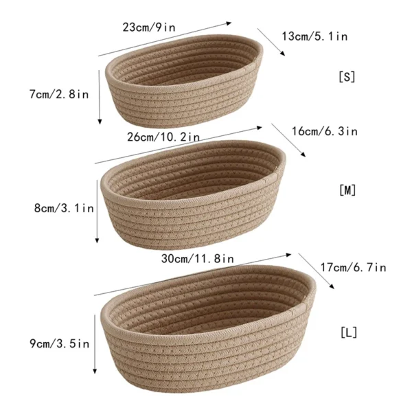 Desktop Sundries Basket Storage Box Hand Woven Basket Kids Toys Organizer Office Stationery Cosmetics Snack Pouch Accessories - Image 6