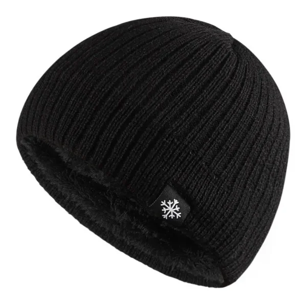 Autumn and Winter Thick Fleece Blended Knitted Hat for Men and Women - Image 3