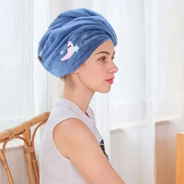 Quick Drying Hair Hat Super Absorbent Soft Bathroom Women Head Towels Girls Cute Hair Towel Hair Dry Wrap Bonnets - Image 3