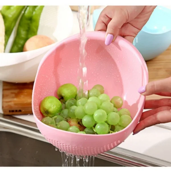 Rice Sieve Plastic Colander Washing Filter Strainer Basket Kitchen Tools Food Beans Vegetable Fruit Bowl Drainer Cleaning Basket - Image 5