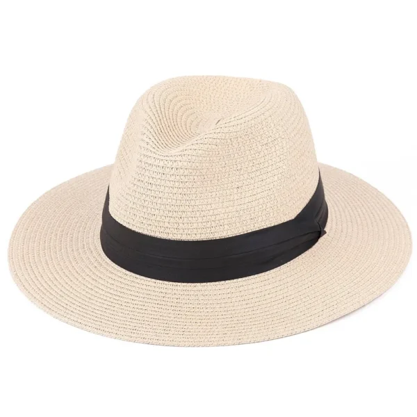 Summer New Straw Hat For Men and Women Outdoor Seaside Vacation Beach Hat Foldable Straw Woven Sun Protection Hat - Image 2