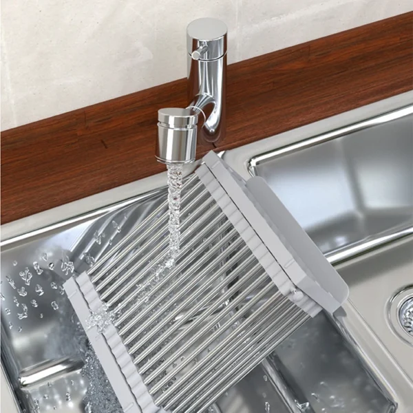 Stainless Steel Telescopic Sink Drain Rack Fruit And Vegetable Dishes And Chopsticks Washing Vegetable Drain Basket - Image 6